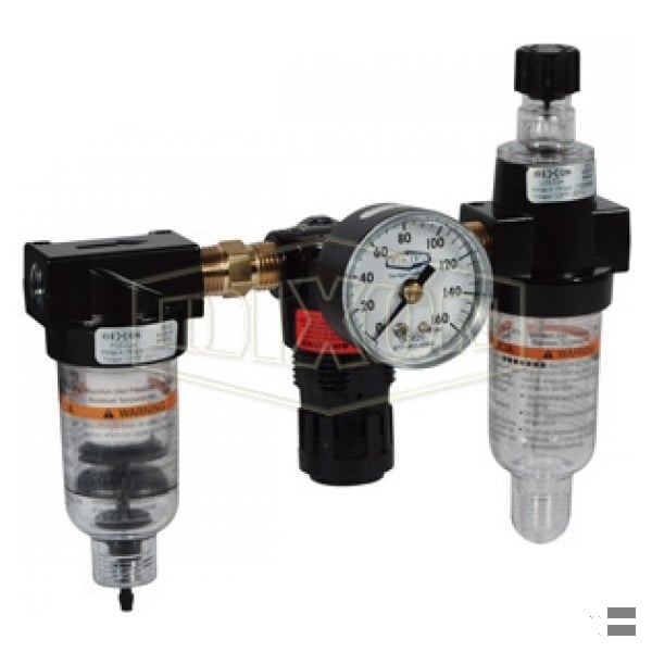 Dixon Wilkerson by Miniature Combination Unit with Guard, 1/4 in Port, 20 SCFM Flow Rate, 0 to 150 psig Pr C03-02M - main